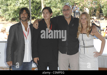 Jose Maria Yazpik, Charlize Theron, Guilelermo Arriga , Jennifer Lawrence The 2008 Venice Film Festival - Day 3 'The Burning Stock Photo