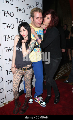 Jessica Origliasso, Azaria and Perez Hilton at the Venetian Resort and Casino for the TAO Labor Day Weekend Bash Las Vegas, Stock Photo