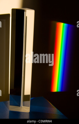 Light Spectrum Created by Sunlight Passing Through Glass Prism Stock ...