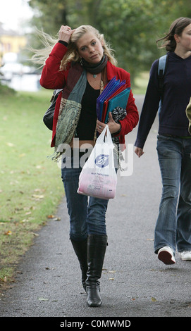 Chelsy Davy returns to Leeds University for the first day of the new term Leeds, England - 30.09.08 Stock Photo