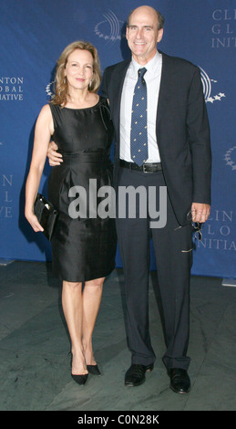 Singer James Taylor and wife Caroline 'Kim' Smedvig The Clinton Global Initiative afterparty at the MOMA - arrivals New York Stock Photo