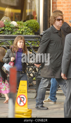 Singer Gary Moore out shopping with his family Dublin, Ireland - 29.09.08 Stock Photo