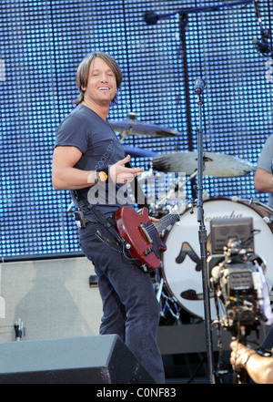 Keith Urban 2008 NFL Kickoff - Show at Columbus Circle New York City, USA - 04.09.08 Stock Photo