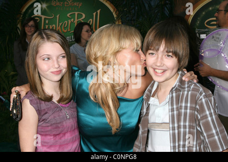 Sammi Hanratty, Kristin Chenoweth, and Field Cate 'Tinker Bell' DVD and Blu-ray premiere held at the Capitan Theater Los Stock Photo