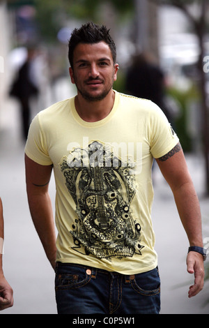 Peter Andre leaving his hotel with his brother. Los Angeles, California - 30.10.08 Owen Beiny / Stock Photo