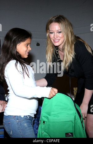 Hilary Duff attends the 'Blessings in a Backpack' sponsored by Nina Footwear New York City, USA - 24.10.08 Stock Photo