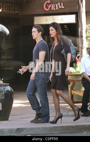 Janice Dickinson and her son Nathan Fields spotted leaving the ...