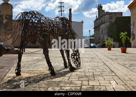 statue at the museum Casas Reales, Santo Domingo, Dominican Republic, Caribbean Stock Photo