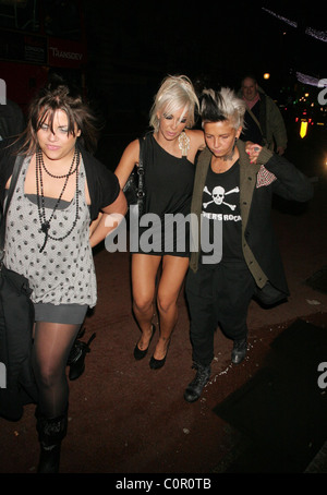 Jodie Marsh and her girlfriend Nina leaving Chinawhite nightclub London, England - 12.11.08 Flashburst / Stock Photo
