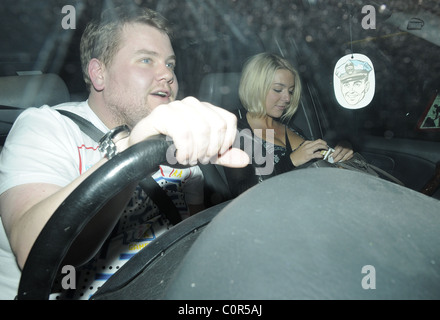 James Corden and his new girlfriend Sheridan Smith leave the Ivy restaurant together. London, England - 16.07.08 Will Stock Photo