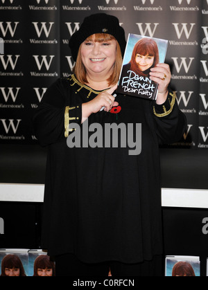 Dawn French signs copies of her new book 'Dear Fatty' London, England - 06.11.08 Stock Photo