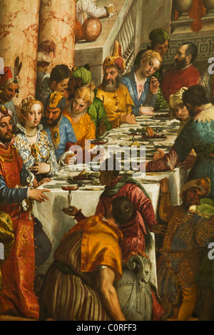 Painting The last Supper in a museum, Musee Du Louvre, Paris, France Stock Photo