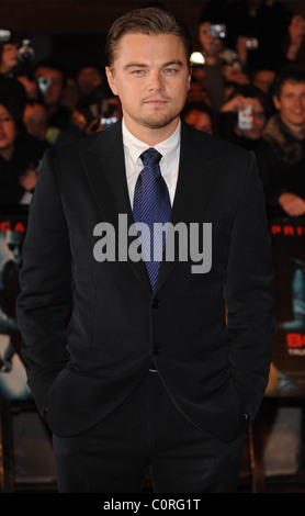 Leonardo DiCaprio at the UK film premiere of 'Body Of Lies' held at Vue Leicester Square London, England - 06.11.08 Stock Photo