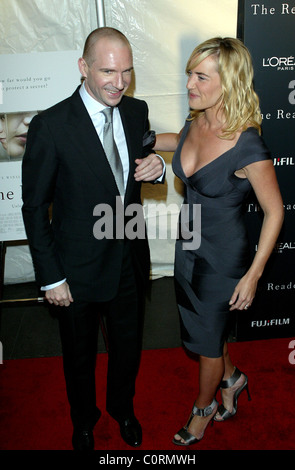 Ralph Fiennes and Kate Winslet  The New York premiere of 'The Reader' held at the Ziegfield Theater New York City, USA - Stock Photo