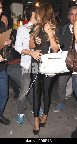 Lauren Conrad leaves Crown bar with a mystery male Los Angeles, California - 03.12.08 Stock Photo