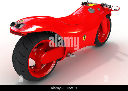 Ferrari Motorcycle Israeli industrial designer Amir Glinik has come up with an incredible Ferrari motorcycle concept using a Stock Photo