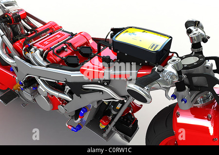 Ferrari Motorcycle Israeli industrial designer Amir Glinik has come up with an incredible Ferrari motorcycle concept using a Stock Photo