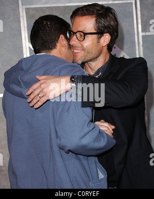 Guy Pearce and Adam Sandler World Premiere of Walt Disney Pictures 'Bedtime Stories' at El Capitan Theatre Hollywood, Stock Photo