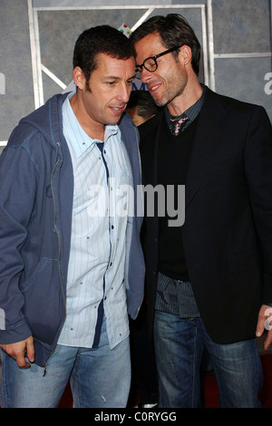 Guy Pearce and Adam Sandler World Premiere of Walt Disney Pictures 'Bedtime Stories' at El Capitan Theatre Hollywood, Stock Photo