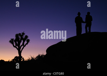 A rock climber is ascending some great sandstone in Red Rock, near Las Vegas in Nevada. Stock Photo