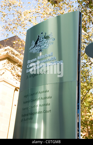 Outside the Commonwealth Law Courts located in Victoria Square in the centre of Adelaide, South Australia Stock Photo