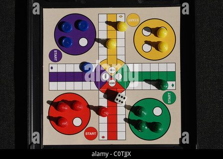 ludo; an indoor game Stock Photo