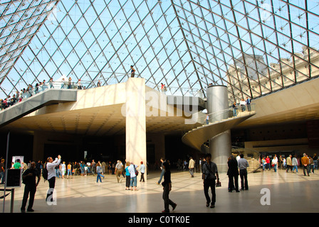 entrance area of the louvre, paris (the pyramide) Stock Photo