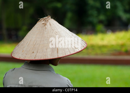 The conical Asian hat, sedge hat, paddy hat, rice hat, coolie hat, Vietnam Stock Photo