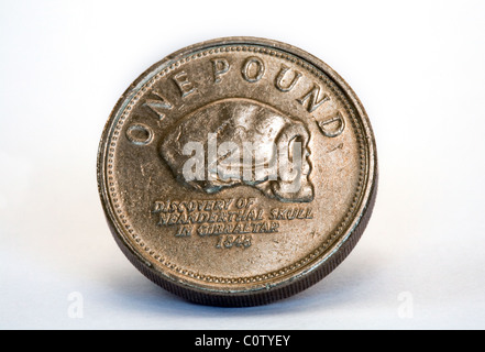 A £1 Gibraltar coin Stock Photo