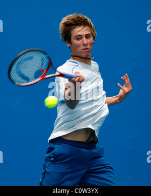 Julian Lenz  of Germany at the Australian Open 2011 Tennis Tournament . Stock Photo