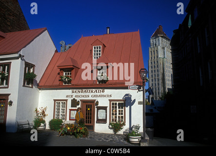 Aux Anciens Canadiens Restaurant, French restaurant, French food and drink, food and drink, Quebec City, Quebec Province, Canada Stock Photo