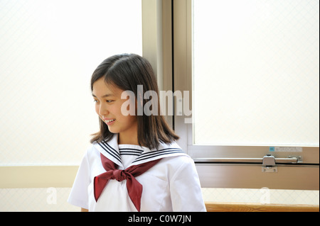 Portrait of High School Girl Stock Photo