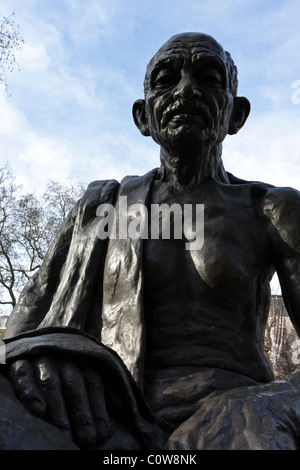 Statue of Mahatma Gandhi in Tavistock Square, London, England. Stock Photo