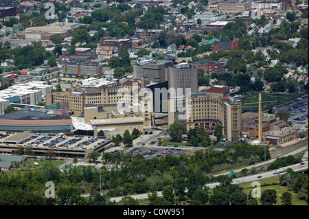 aerial view above Cleveland Psychiatric Institute Ohio Stock Photo