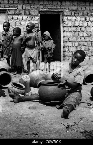 Twa ethnic minority, northern Burundi, Central Africa. Stock Photo