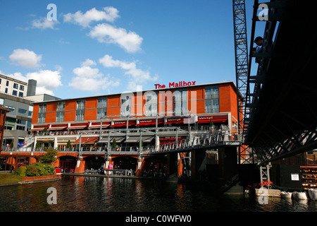 The Mailbox shopping complex with many cafes and restaurants. Birmingham, England, UK. Stock Photo