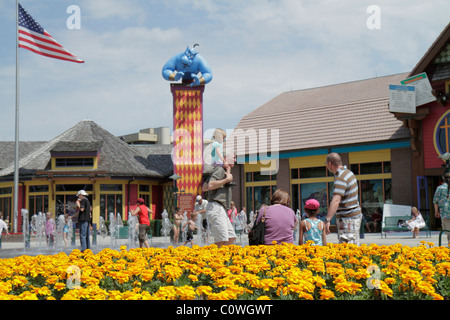 Orlando Florida,Downtown Disney Springs Marketplace,visitors travel traveling tour tourist tourism landmark landmarks culture cultural,vacation group Stock Photo