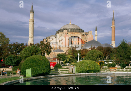 Hagia Sophia (Aya Sofya) in Istanbul, Turkey, World-Heritage Stock Photo