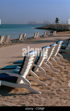 Beach of Jebel Ali Golf Resort + Spa, Dubai, United Arab Emirates Stock Photo