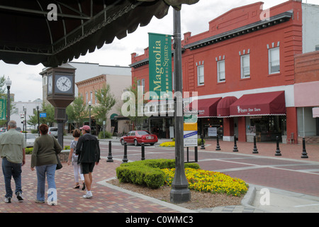 Florida Seminole County,Orlando,Sanford,First 1st Street,renovated,restored,historic downtown district,walking,visitors travel traveling tour tourist Stock Photo