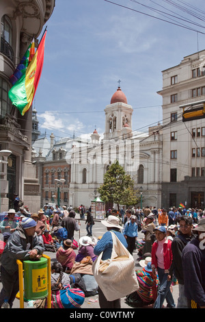 Santa Maria, Mercado, La Paz, Bolivia, South America. Stock Photo