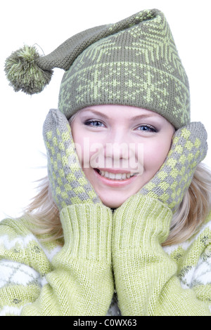 girl in warm clothes Stock Photo