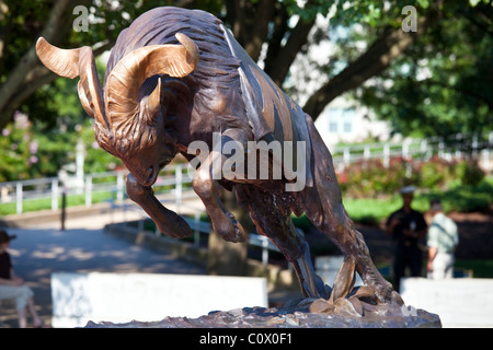 UNSA Mascot statue, US Naval Academy, Annapolis, Maryland Stock Photo