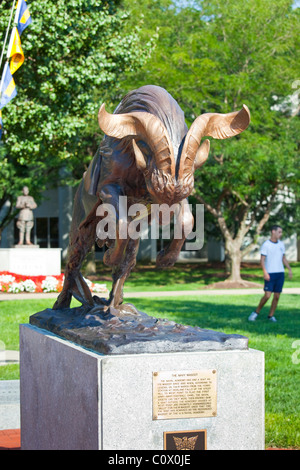 UNSA Mascot statue, US Naval Academy, Annapolis, Maryland Stock Photo