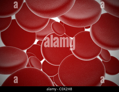 High resolution 3d render of blood cells Stock Photo