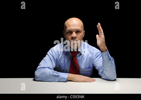 businessman with a jacket in his hands Stock Photo