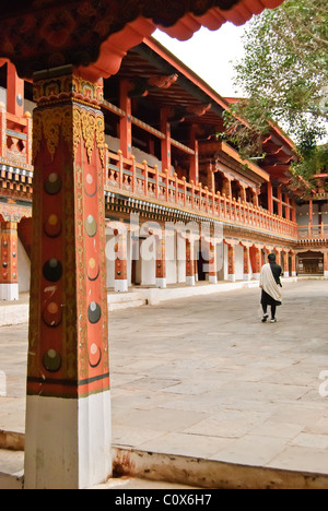 Buildings in Punakha Dzong, Bhutan Stock Photo