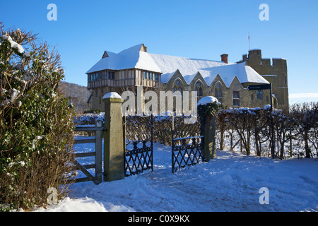 Stokesay Castle, medieval fortified manor house, Craven Arms, 13th century, Shropshire, England, United Kingdom, UK, GB, Stock Photo