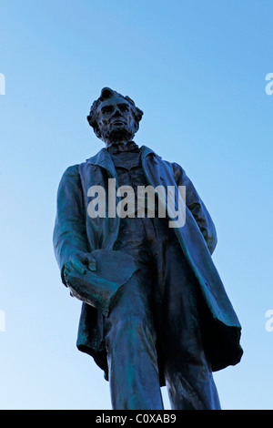 Statue of Abraham Lincoln, the 16th President of the United States of America. Lincoln lived from 1809 to 1865. Stock Photo