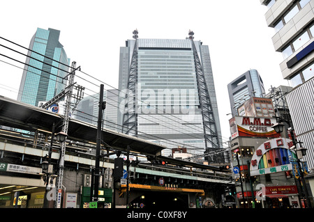 street scene Shimbashi Tokyo Japan Stock Photo